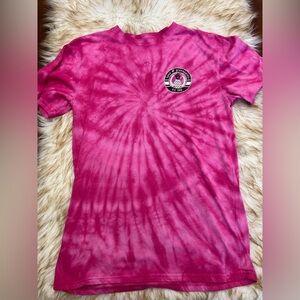 Love & Pineapples Tie-Dye Graphic T-Shirt Pink Size Medium